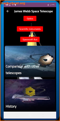 James Webb Space Telescope screenshot