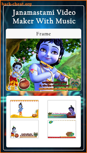 Janmashtami Video Maker With Music - Krishna Statu screenshot