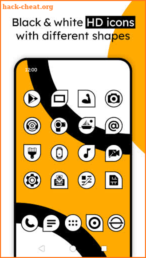 Japes Ink - Black & white HD icon pack screenshot