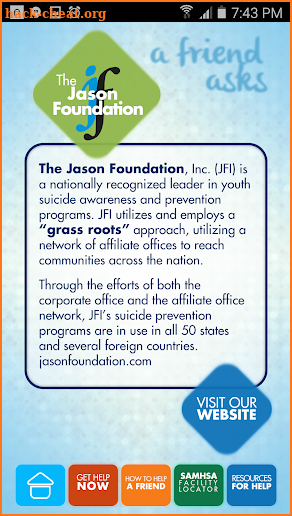 Jason Foundation A Friend Ask screenshot