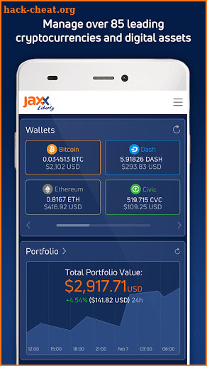 Jaxx Liberty Crypto Wallet screenshot