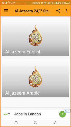 Jazeera News screenshot