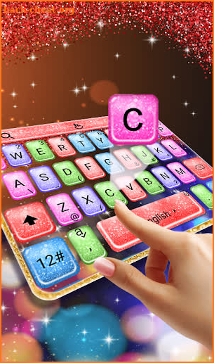 Jazzy Colorful Glitter Keyboard screenshot