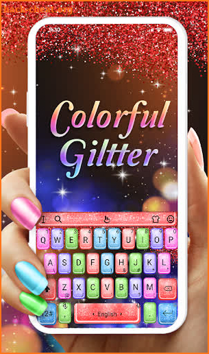Jazzy Colorful Glitter Keyboard screenshot
