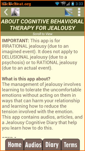 Jealousy Test & CBT Self-Help screenshot