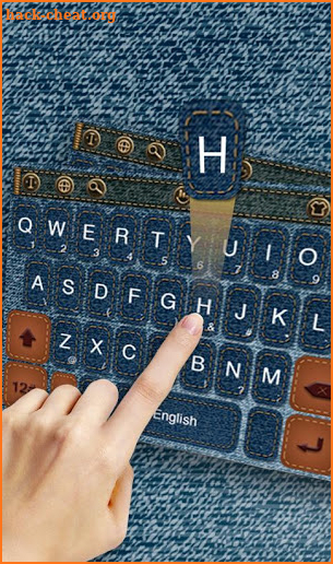 Jeans Fabric Keyboard Theme screenshot