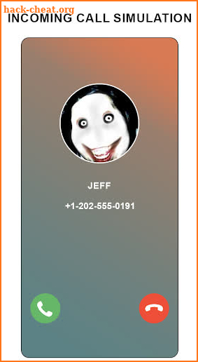 jeff the killer fake video call screenshot