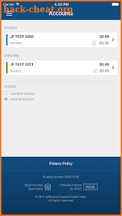 Jefferson Financial CU screenshot