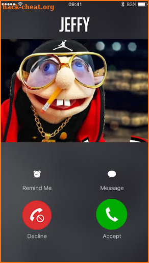 Jeffy fake call screenshot