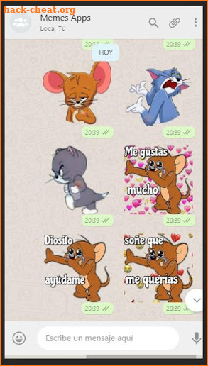 🐭 Jerry Stickers : Gato y Raton Jerry Wastickers screenshot