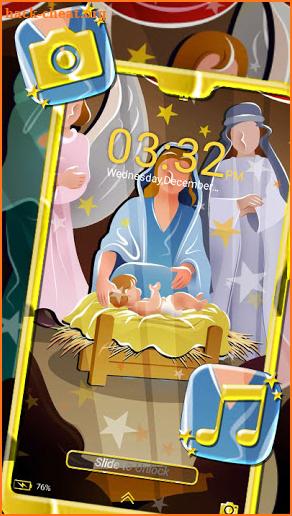 Jesus Birth Painting Theme screenshot