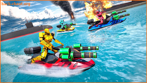 Jet Ski Robot Game: Submarine Robot Transformation screenshot