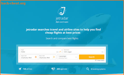Jetradar-Cheap Flights Search Engine screenshot