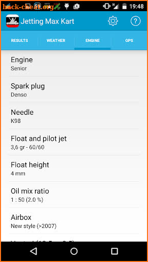 Jetting Max Kart for Rotax screenshot