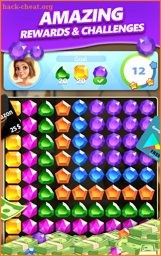 Jewel Blast & Diamond Crush Puzzle Game to BIG WIN screenshot