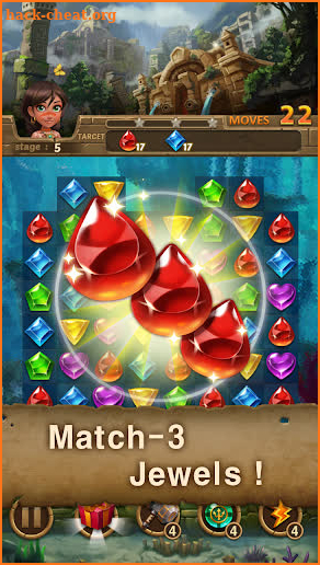 Jewels Atlantis: Match-3 Puzzle matching game screenshot