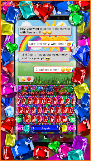 Jewels Keyboard Theme screenshot