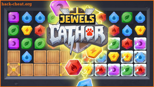 Jewels Thunder Cat Match 3: Lost Temple screenshot