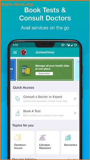 JioHealthHub: Your health companion screenshot