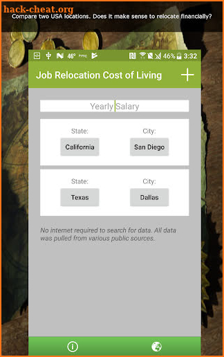 Job Relocation Cost of Living screenshot