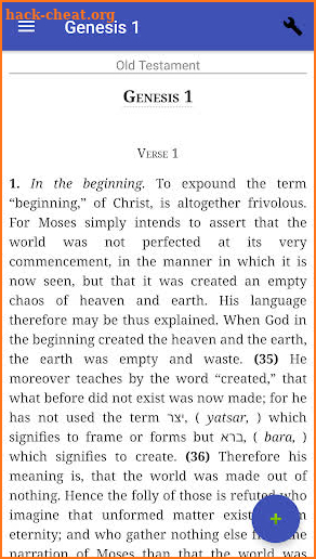 John Calvin's Commentary on the Bible screenshot