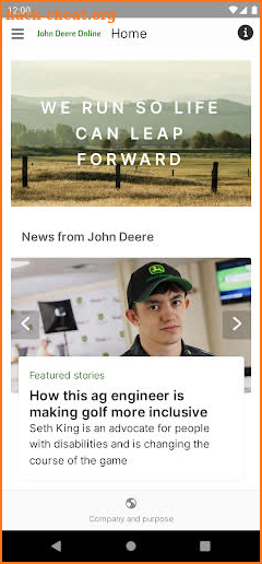 John Deere Online screenshot