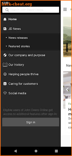 John Deere Online screenshot