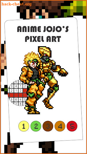 Jojo Anime Coloring Pixel Art screenshot