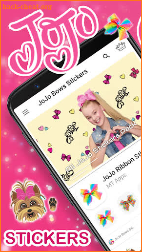 JoJo Bows Stickers WAStickerApps screenshot