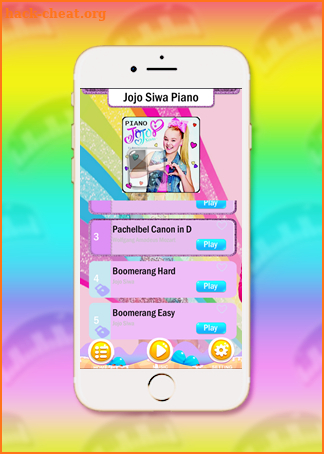 Jojo Siwa Boomerang Piano Tiles Game screenshot