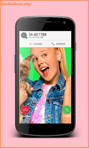 Jojo Siwa Call screen and theme call screenshot