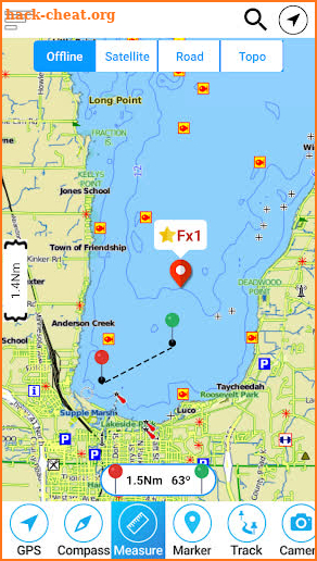 Jordan Lake - North Carolina Offline GPS Chart screenshot