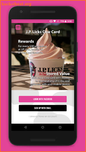 J.P. Licks Rewards screenshot