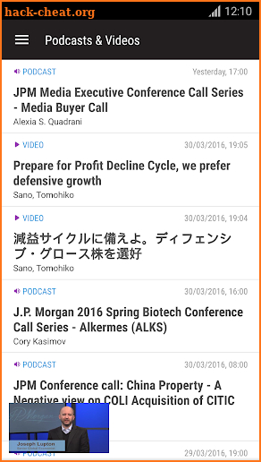 J.P. Morgan Markets screenshot