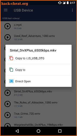 JS USB OTG screenshot