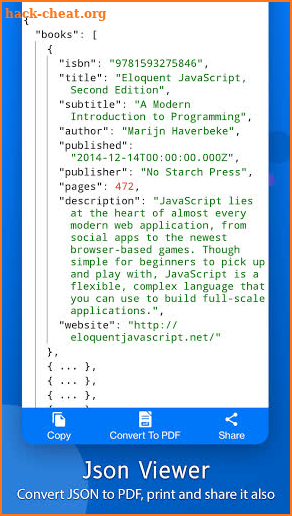 JSON Viewer | JSON Reader: JSON to PDF Converter screenshot
