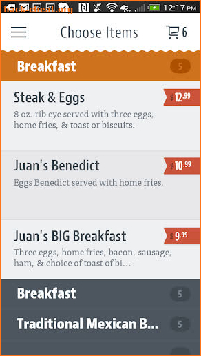 Juan's Mexican Cafe & Cantina screenshot