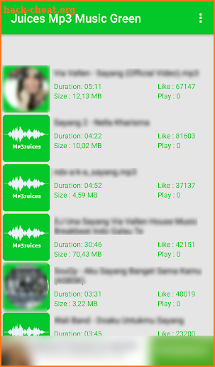 Juice Mp3 Music Green screenshot