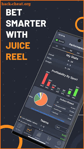 Juice Reel: Bet Tracker & Tips screenshot