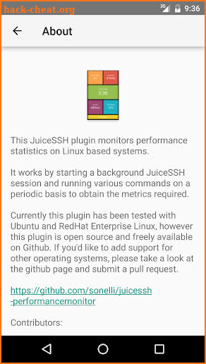 JuiceSSH Performance Plugin screenshot