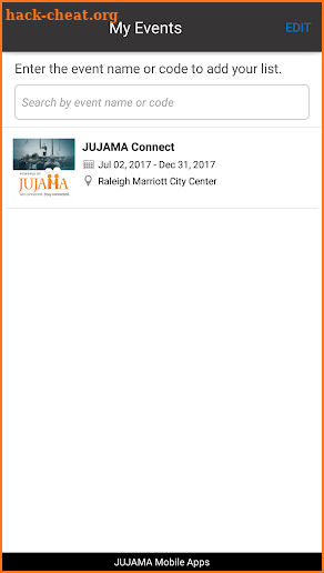 JUJAMA Connect screenshot
