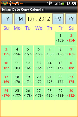 Julian Date Conv Calendar screenshot