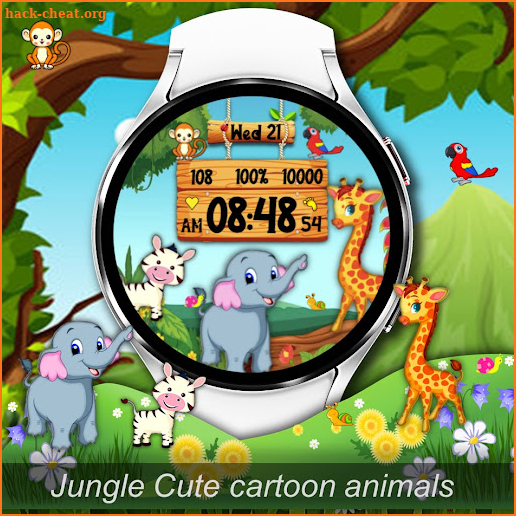 Jungle cute cartoon animals screenshot