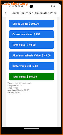 Junk Car Pricer screenshot