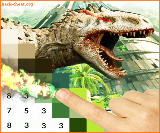 Jurassic Color By Number: Dinosaur Pixel Art screenshot