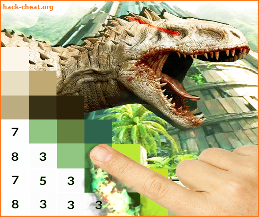 Jurassic Dinosaur Pixel Art: Color Pixel by Number screenshot