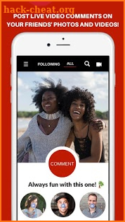 JUST GO LIVE - Video Comments on your Postings screenshot