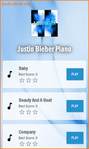 Justin Bieber Piano 2 screenshot