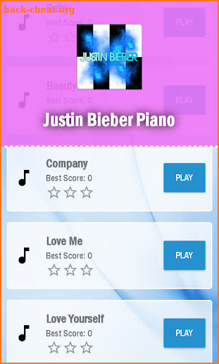 Justin Bieber Piano 2 screenshot