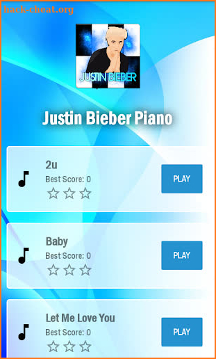 Justin Bieber Piano screenshot